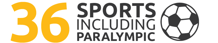 36 sports including paralympic